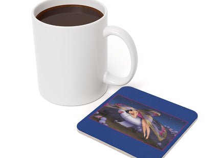 Slumbering Fairy Cork Back Coaster