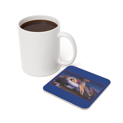 Slumbering Fairy Cork Back Coaster