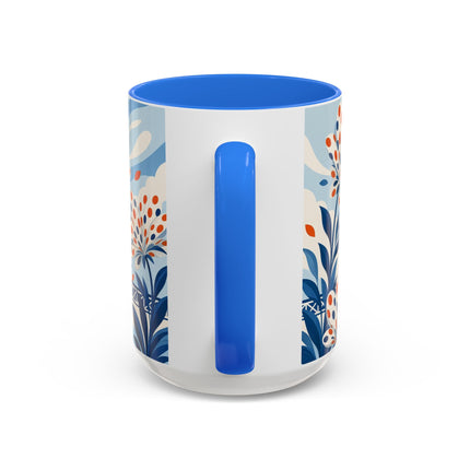 🌼🧡 The Polka Dot Wind Dancer Colorful Mug – Art Deco Fashion Whimsy