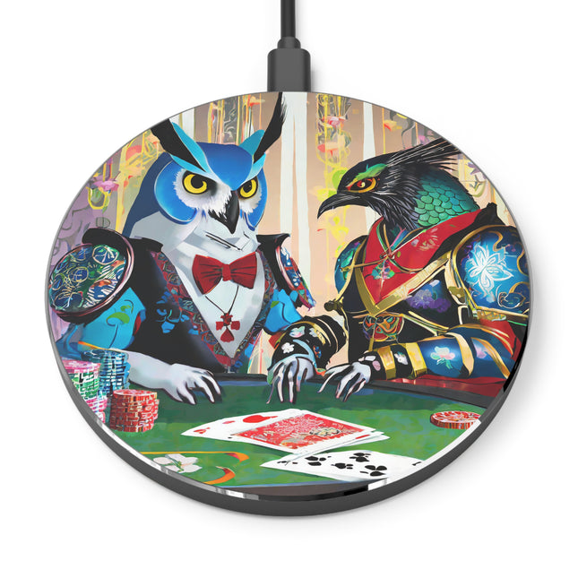 Cyberpunk Owl & Raven Wireless Charger