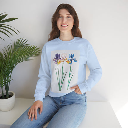 Blue Iris by Anselmus Boëtius de Boodt Heavy Blend™ Crewneck Sweatshirt
