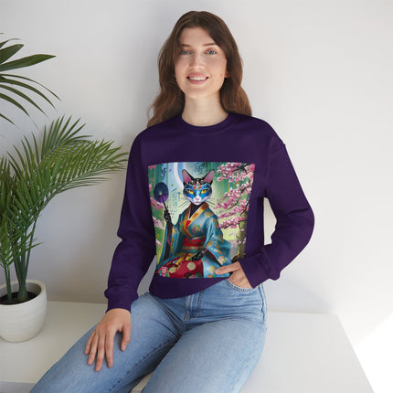 Cyberpunk Geisha Unisex Heavy Blend™ Crewneck Sweatshirt