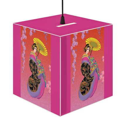 Enchanting Geisha Light Cube Lamp