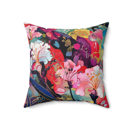 Ethereal Irises Spun Polyester Square Pillow