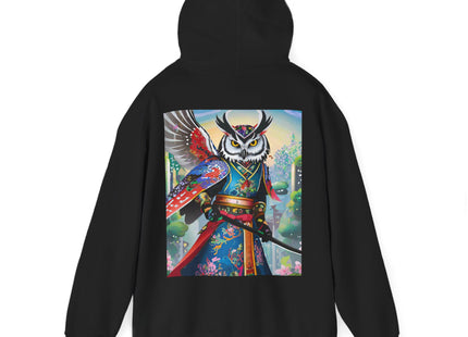 Cyberpunk Samurai Owl – Heavy Blend™ Hooded Sweatshirt
