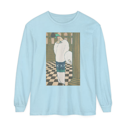 Les Hermines by Georges Lepape Garment-dyed Long Sleeve T-Shirt