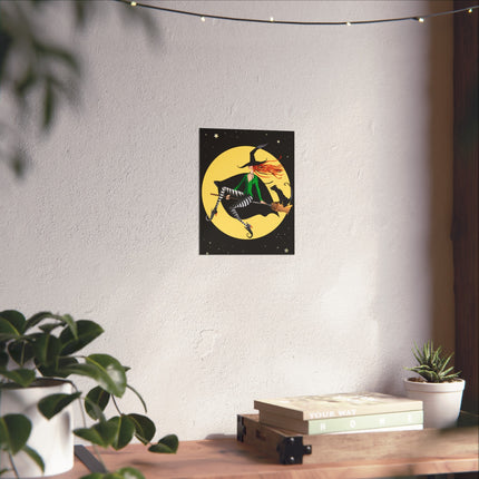 A Witch’s Moonlit Flight Fine Art Posters
