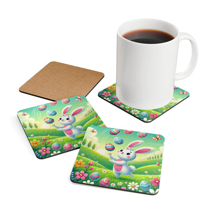 Easter Bunny’s Corkwood Coaster Set