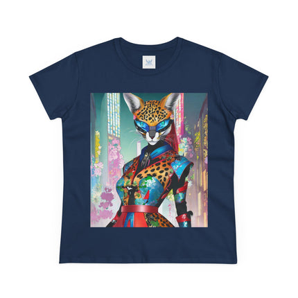 Cyber Cat Glamour Cotton Tee