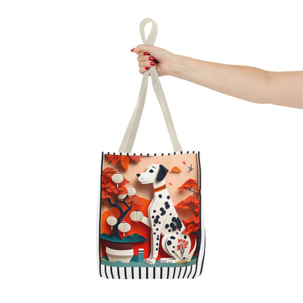 Dalmatian at an Autumn Bonsai Exhibition Tote Bag (AOP)