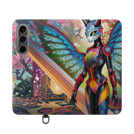 🦊🦋 Cyber Kitsune Butterfly Guardian Phone Case – Neon Magic & Digital Dreams