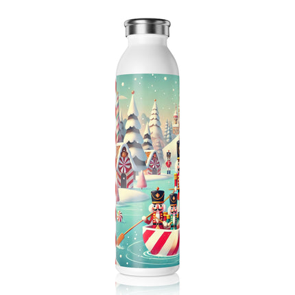 Nutcracker Candy-Striped Adventure Slim Water Bottle