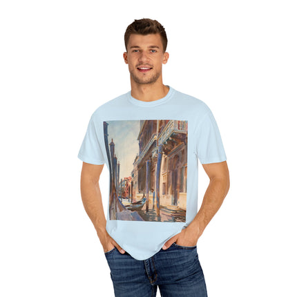 Gondola Moorings on the Grand Canal by John Singer Sargent  Unisex Garment-Dyed T-shirt