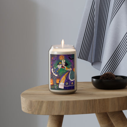 🎭🎃 The Masquerade Beneath The Pumpkin Lantern Scented Soy Candle – Theatrical Halloween Charm