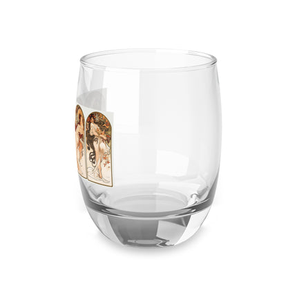 The Seasons by Alphonse Maria Mucha Whiskey Glass