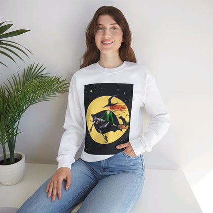 A Witch’s Moonlit Flight Unisex Heavy Blend™ Crewneck Sweatshirt