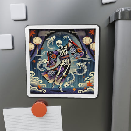 Skeleton Kabuki Performer Die-Cut Magnets (5 Sizes)