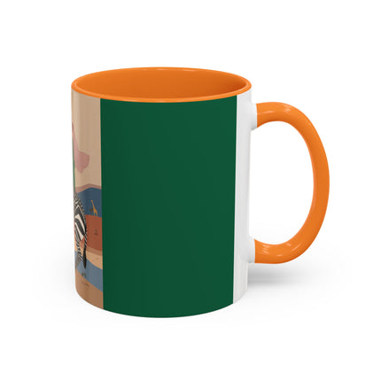 Zebra Rider Colorful Mugs – Safari Chic & Art Deco Adventure