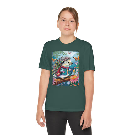 Cute Hedgehog Youth Competitor Tee – Garden Adventure & Whimsical Charm