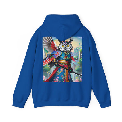 Cyberpunk Samurai Owl – Heavy Blend™ Hooded Sweatshirt