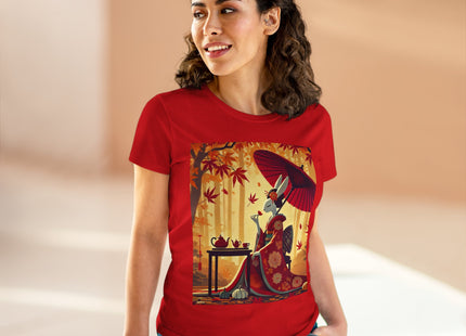 Theatrical Harvest Rabbit Women's Midweight Cotton Tee