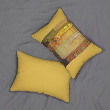 Interior, Window Light by Henri Le Sidaner Spun Polyester Lumbar Pillow