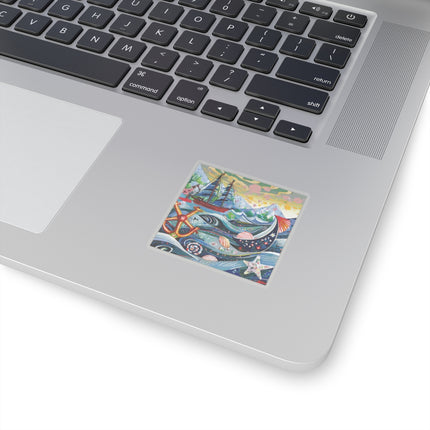 Nautical Patterns Kiss-Cut Stickers  (4 Sizes)