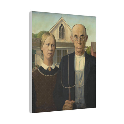 American Gothic by Grant Wood Matte Canvas, Stretched, 0.75"