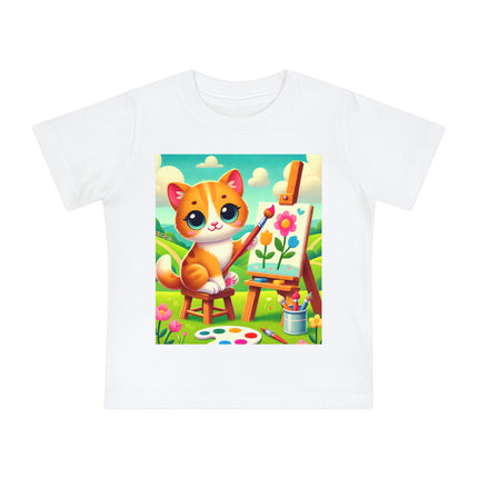 Kitten’s Creative Day Baby T-Shirt – A Little Artist at Play