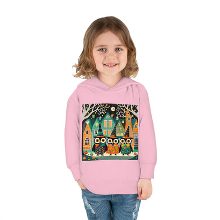 Night of the Trick-or-Treating Owlets Toddler Pullover Fleece Hoodie