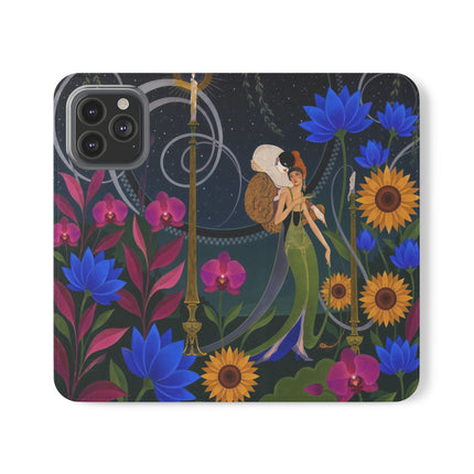🌙🕯️ The Lady Of The Midnight Garden Flip Case – Art Deco Nocturne