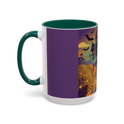 🌙🎃 The Scarecrow Of Haunted Hollow Colorful Mug – Whimsical Halloween Mystery