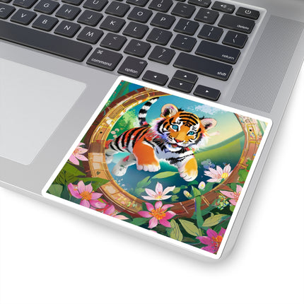 Majestic Tiger Cub Kiss-Cut Stickers (4 Sizes)