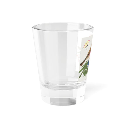 Pink-Breasted Bird & Wren Shot Glass – Spring Harmony & Delicate Beauty