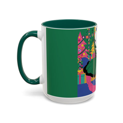 🎄🎁 The Emerald Christmas Belle Colorful Mug – Colorful Holiday Fashion Fantasy