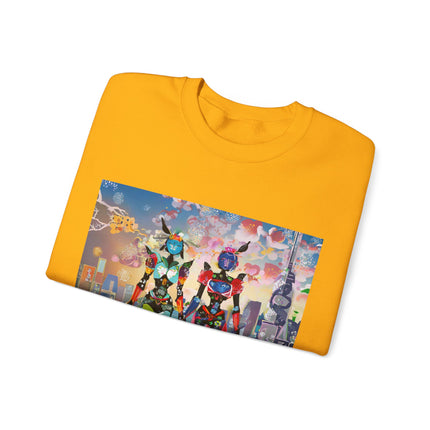 Cyber Punk Robot Models Unisex Heavy Blend™ Crewneck Sweatshirt