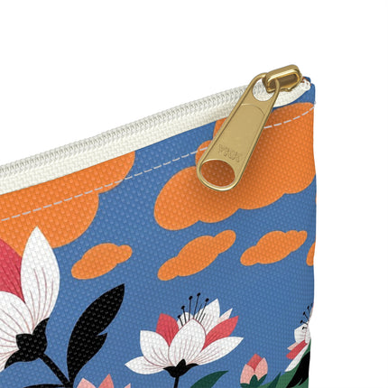 🪁🌺 The Lady Of The Flying Garden Accessory Pouch – Art Deco Floral Fantasy