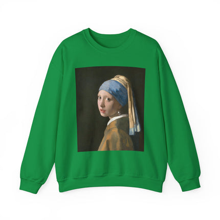 Girl with a Pearl Earring by Johannes Vermeer Heavy Blend™ Crewneck Sweatshirt