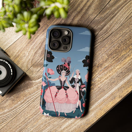 🌹🎭 The Rose Masquerade Promenade Phone Case – Art Deco Floral Elegance