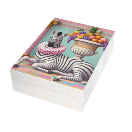 Zebra, Fruit, and Pink Columns Postcard Bundles (envelopes included) - Bundles of 10, 30, 50 Pieces