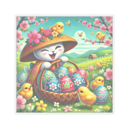 Geisha Kitten’s Easter Delight Kiss-Cut Stickers (4 Sizes)
