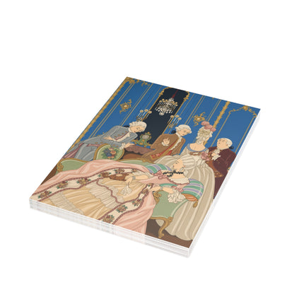 🌹👑 The Dangerous Liaisons Salon Postcards With Envelopes – George Barbier Rococo Elegance