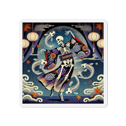 Skeleton Kabuki Performer Die-Cut Magnets (5 Sizes)