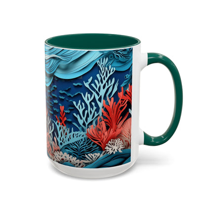 Enchanting Underwater Scene Colorful Mugs (11oz, 15oz)