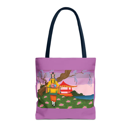Elegance and Blooms: Vintage Glamour in Springtime Splendor Tote Bag (AOP)