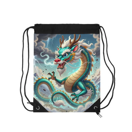 The Tibetan Dragon in Battle Drawstring Bag – Power, Motion & Mythic Energy