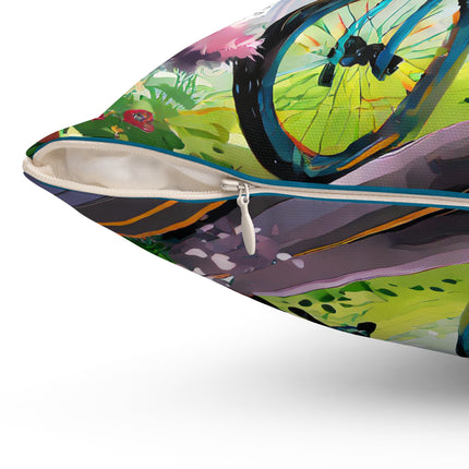 Cyberpunk Frog Spun Polyester Square Pillow