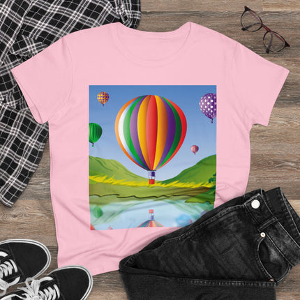 Colorful Heights Women's Midweight Cotton Tee