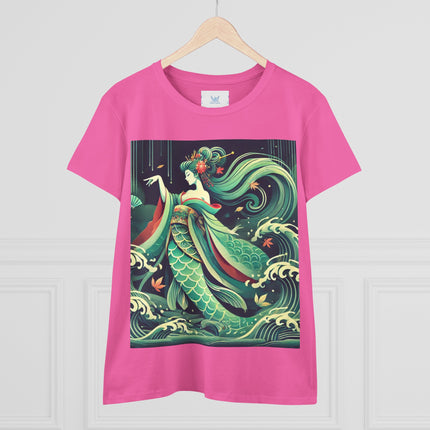 Mermaid Queen Rising from the Deep Cotton Tee