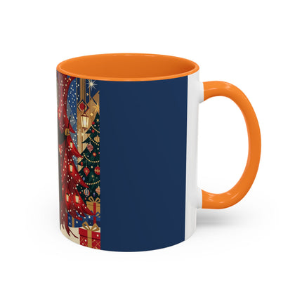 🎩🎄 Christmas Eve Promenade Colorful Mug – Art Deco Holiday Elegance